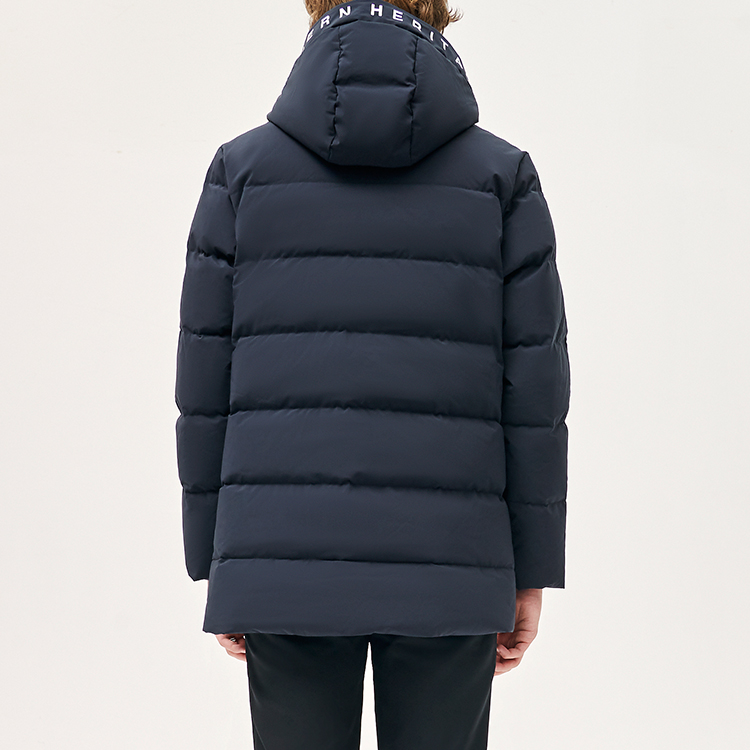 Details for Chaqueta Larga con Capucha Resistente al Viento FILA - Azul Leyenda. F11M141914F-NV