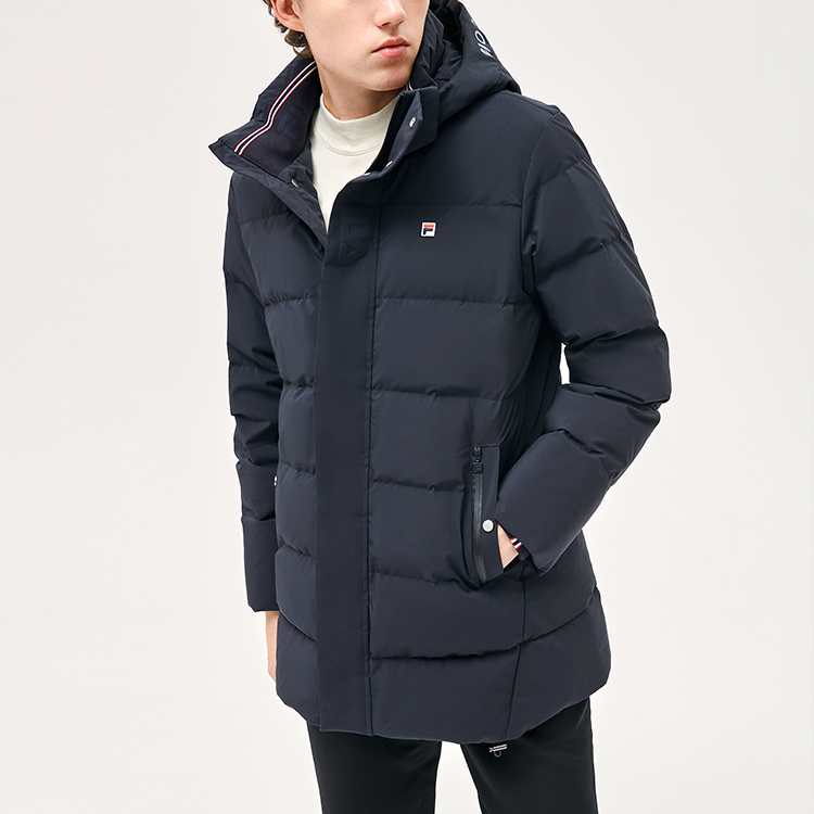 Sizing Chaqueta Larga con Capucha Resistente al Viento FILA - Azul Leyenda. F11M141914F-NV