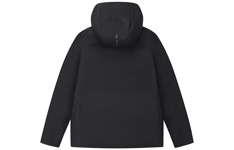 FILA Winter Black Down Jacket Thickened Warm Hoodie Coat F11M147908FBK 圖 3