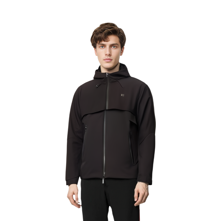 FILA Winter Black Down Jacket Thickened Warm Hoodie Coat F11M147908FBK 圖 4