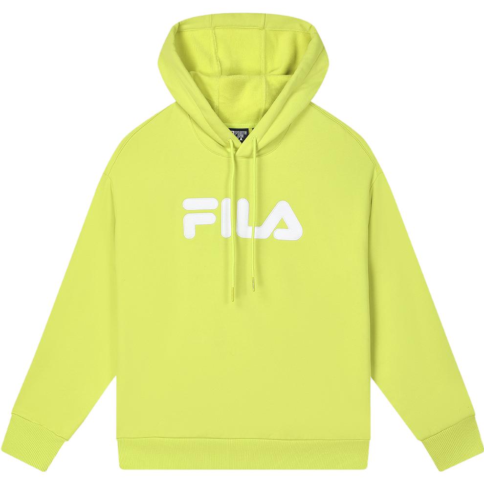 FILA Winter Fleece Hoodie Unisex Sulphur Green Casual Loose Fit F51U348297F-YE
