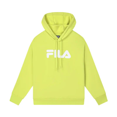 FILA Winter Fleece Hoodie Unisex Sulphur Green Casual Loose Fit F51U348297F-YE