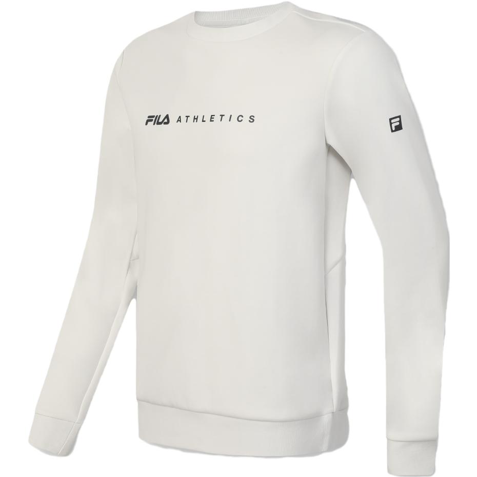 FILA Winter Pullover Crewneck Sweatshirt - Misty Lotus White A51M341220A-IV