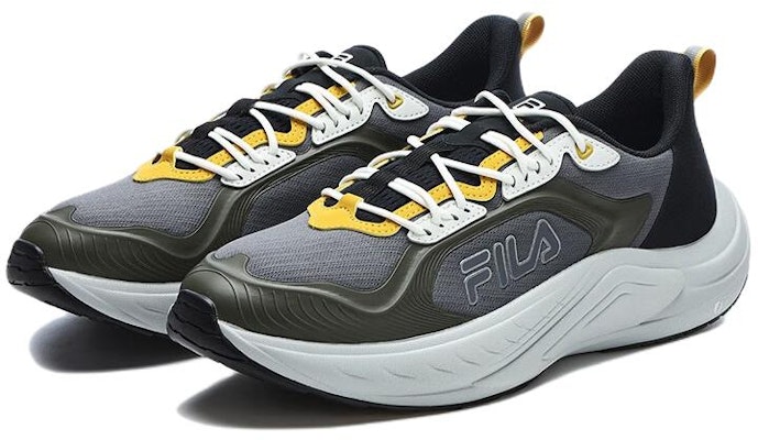 FILA斐樂 Wolf 減震防滑耐磨 低幫 跑步鞋 石灰綠 Lookbook FILA斐樂 Wolf 減震防滑耐磨 低幫 跑步鞋 石灰綠