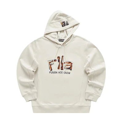 FILA Workwear Lettered Casual Knit Hoodie in Gray Heather T11M413203F-BG