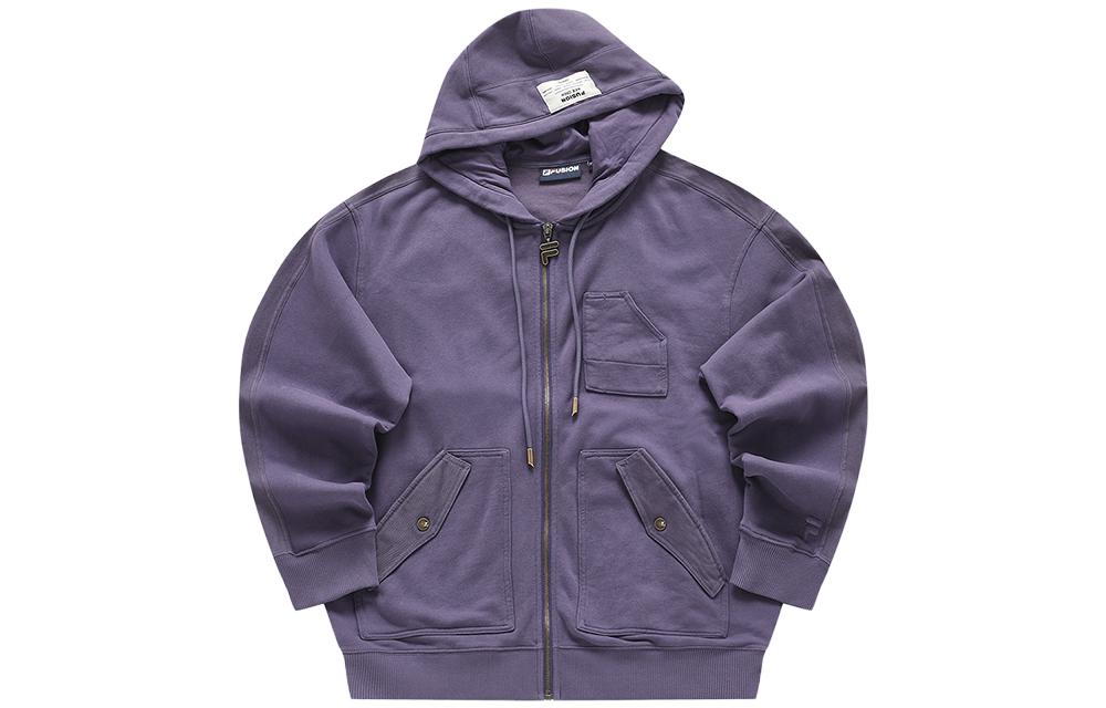 FILA WORKWEAR Outdoor Retro Loose Hoodie Jacket Milan Purple Unisex T11U413505F-PU