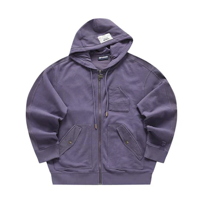 FILA WORKWEAR Outdoor Retro Loose Hoodie Jacket Milan Purple Unisex T11U413505F-PU