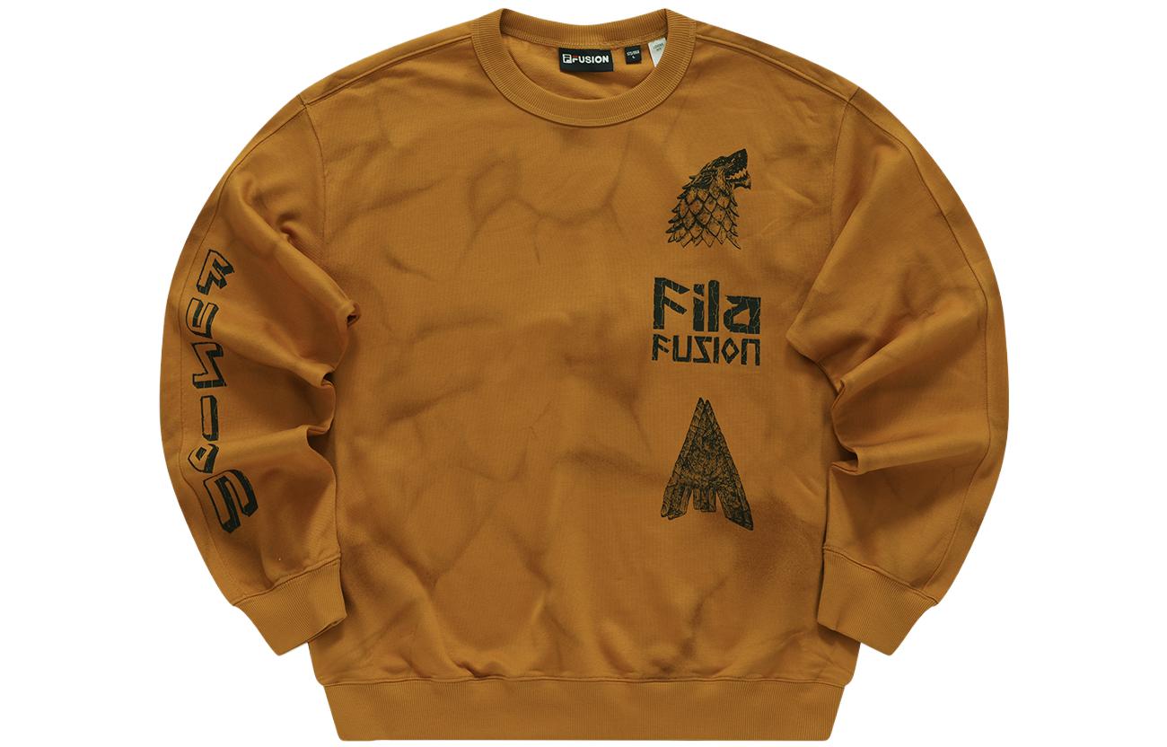 FILA Workwear Pullover Sweatshirt Leaf Yellow with Logo Design T11M343202F-YE