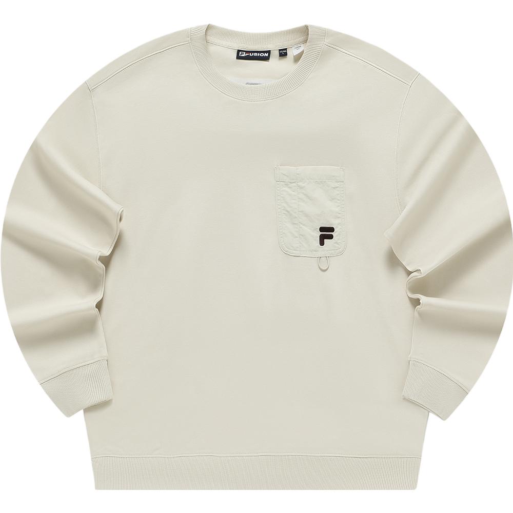 FILA Workwear Sweatshirt Grey Beige - Trendy Casual Fashion T11M343204FBG