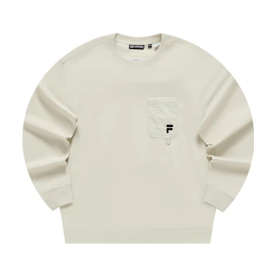 FILA Workwear Sweatshirt Grey Beige - Trendy Casual Fashion T11M343204FBG