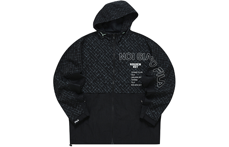 FILA Woven Hooded Jacket in Deep Black T11M223701FBK