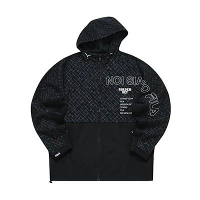 FILA Woven Hooded Jacket in Deep Black T11M223701FBK