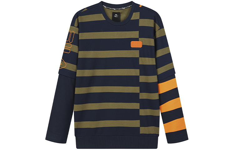 FILA 31 Phillip Lim Colorblock Striped Two-in-One Pullover Sweatshirt F11M136202F-NV