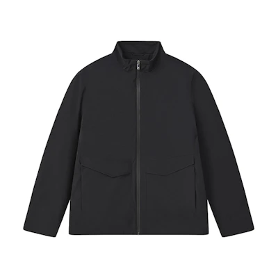 FILA Casual Simple Warm Solid Black Puffer Jacket. F11M242903F-BK