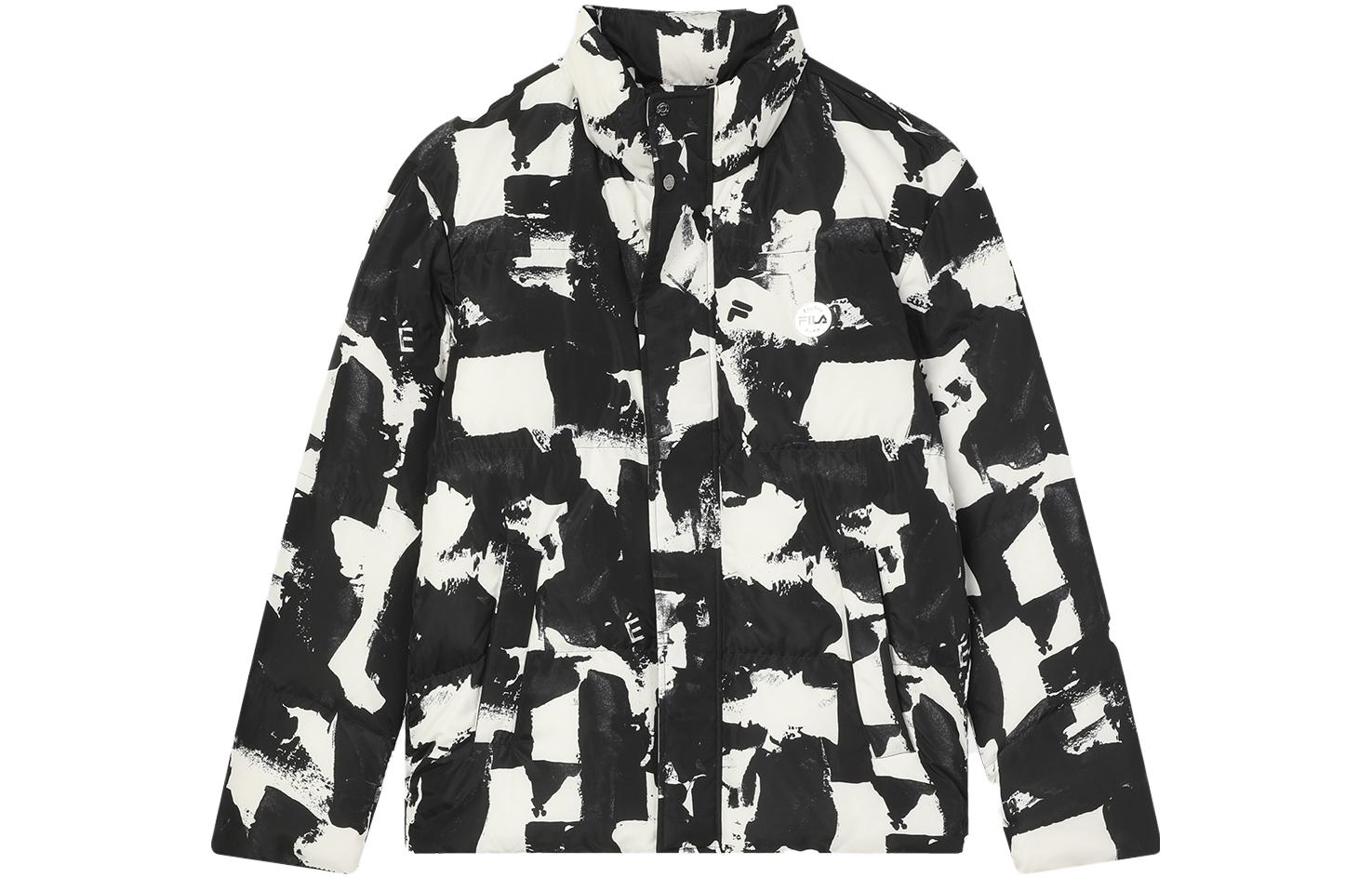FILA Études  All-Over Print Zip-Up High Collar Down Jacket. F11M346901F-ZA