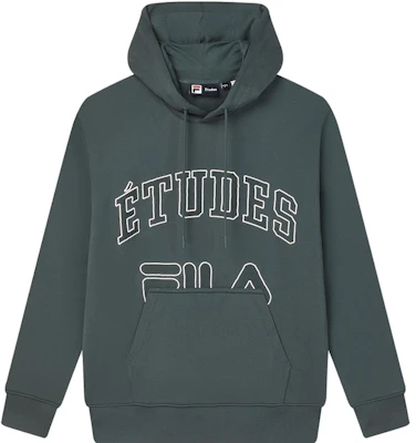 FILA x Études 蓝绿针织连帽衫 美式冬季卫衣 F11M346205F-DY Buy FILA x Études 蓝绿针织连帽衫 美式冬季卫衣 F11M346205F-DY