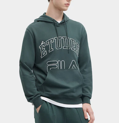 FILA x Études 蓝绿针织连帽衫 美式冬季卫衣 F11M346205F-DY Shop FILA x Études 蓝绿针织连帽衫 美式冬季卫衣 F11M346205F-DY