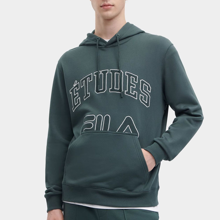 FILA Études Knit Hoodie American Winter Sweatshirt Blue-Green F11M346205F-DY 圖 5
