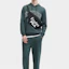 Details for FILA x Études 蓝绿针织连帽衫 美式冬季卫衣 F11M346205F-DY