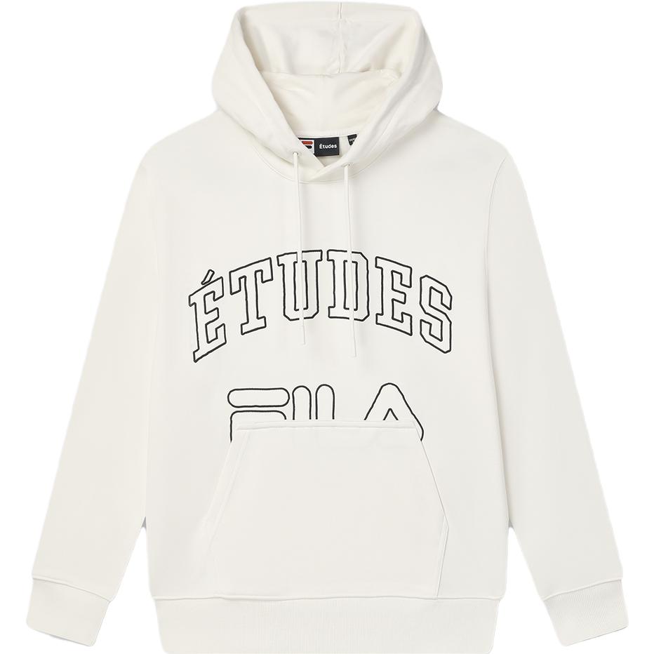 FILA Études Retro Lettering Hoodie in Coconut Milk White F11M346205F-IV