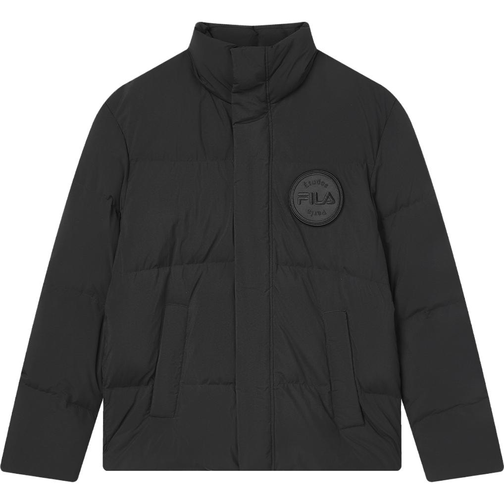 FILA Études Unisex Stylish Black Down Jacket - Warm and Minimalist Design F11U346901F-BK