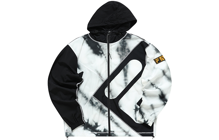 FILA Aries Logo Hooded Woven Jacket Unisex Black T11U218702F-BK