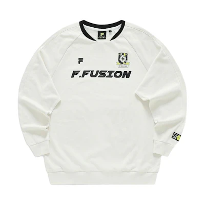 FILA BEAMS Logo Print Crewneck Sweatshirt Unisex - Maki White T11U349203F-IV