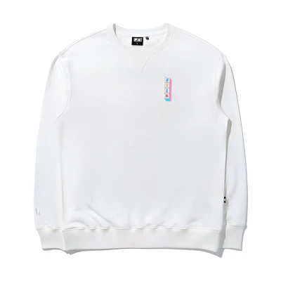 FILA BTS Logo Print Casual Pullover Sweatshirt White () FS2POD4B04X-OWH