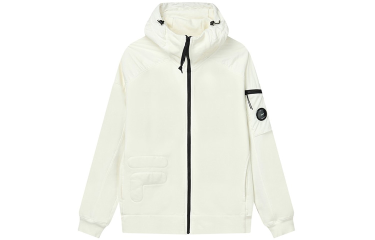 Order FILA x C.P. Company Hoodie Jaket Logo Knit Kolaborasi. A11M149503F-WT