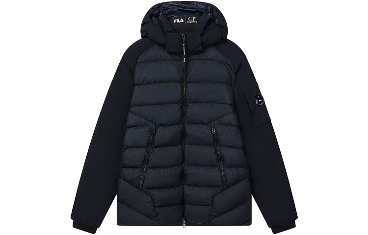 FILA C.P. Company Navy Blue Hooded Down Jacket with Goggles. A11M149902F-NV
