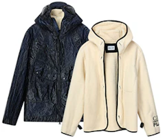 Shop FILA x C.P. Company 海軍藍防水羊毛夾克,可拆式內襯設計。 A11M149700F-NV
