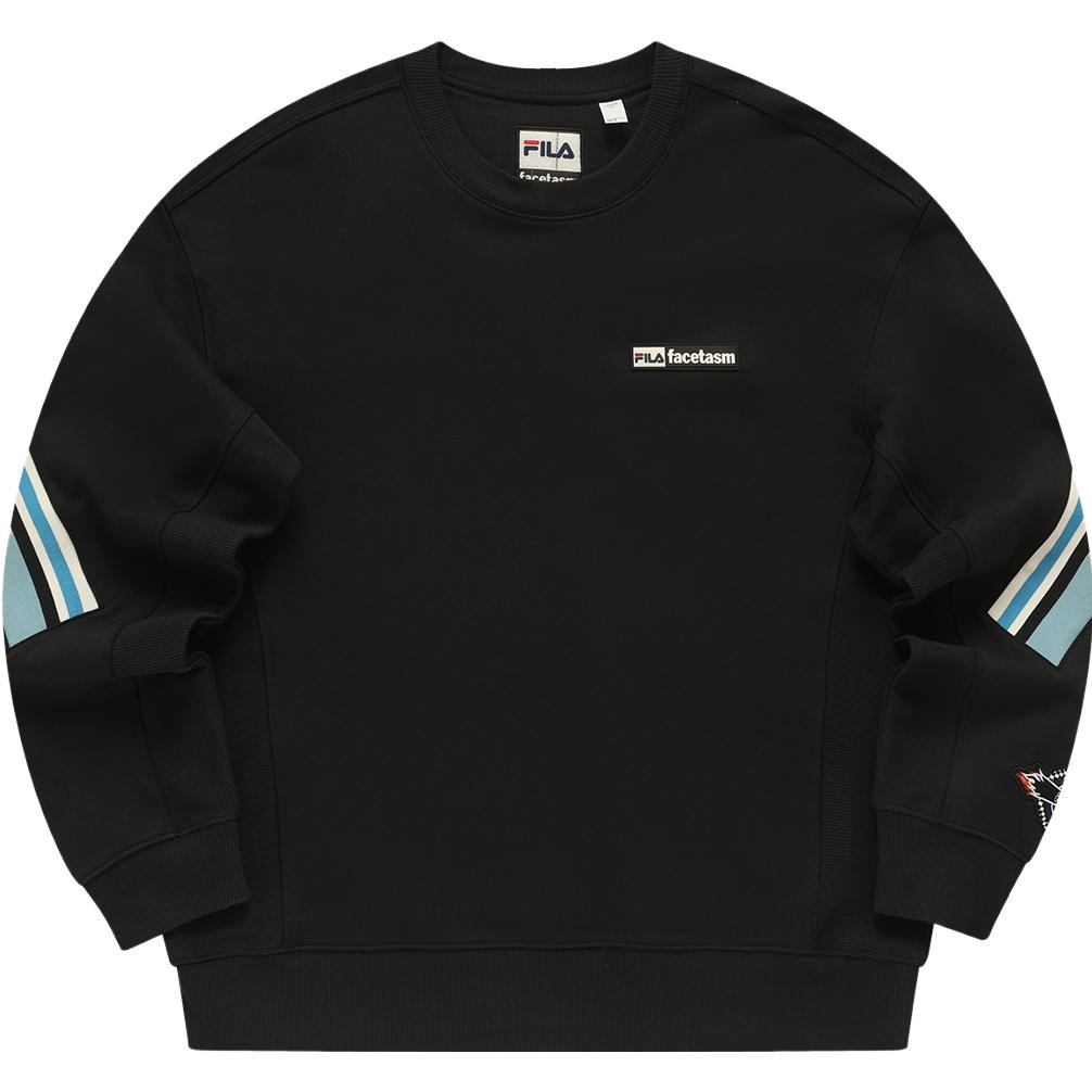 FILA FACETASM Black Knit Pullover Sweatshirt - Fashion Casualwear T11M347204F-BK