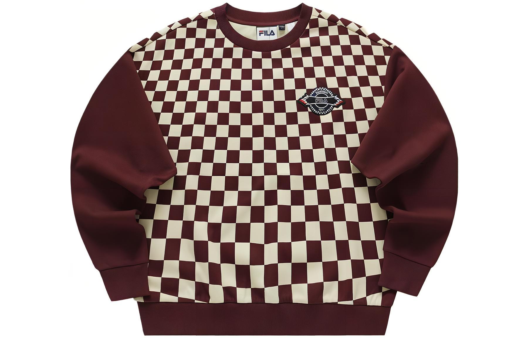 FILA FACETASM Checkered Loose Fit Pullover Sweatshirt Men Yellow End T11M347201F-YE