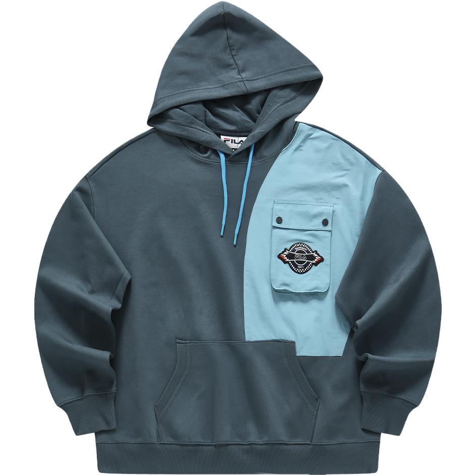 FILA FACETASM Colorblock Hoodie - Winter 2023 Dark Gray Navy T11M347202F-GY
