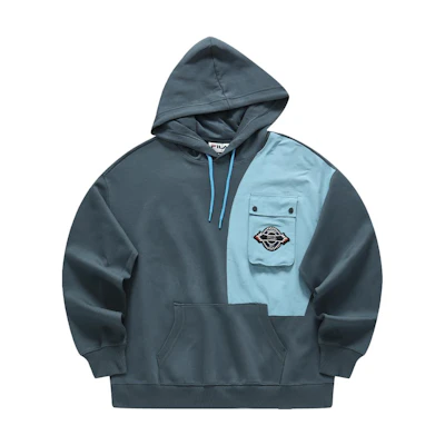 FILA FACETASM Colorblock Hoodie - Winter 2023 Dark Gray Navy T11M347202F-GY