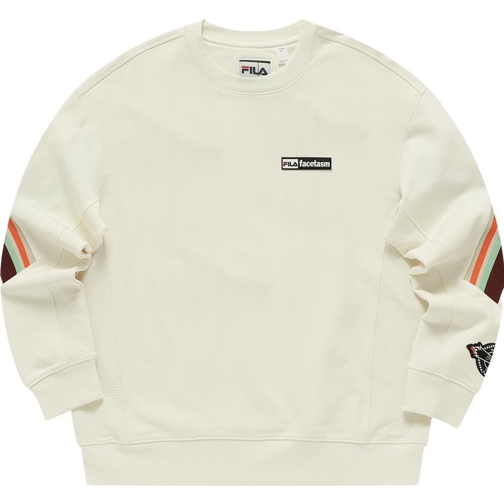 FILA FACETASM Knit Pullover Casual Sweatshirt Cheese White T11M347204F-IV