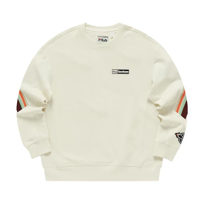 FILA FACETASM Knit Pullover Casual Sweatshirt Cheese White T11M347204F-IV