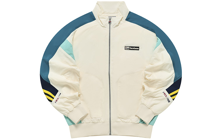 FILA FACETASM Retro Colorblock Track Jacket Malt White T11M237705F-IV