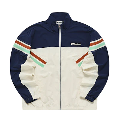 FILA FACETASM Retro Sport Striped Patchwork Tracksuit Jacket Malt White Men T11M237707F-IV