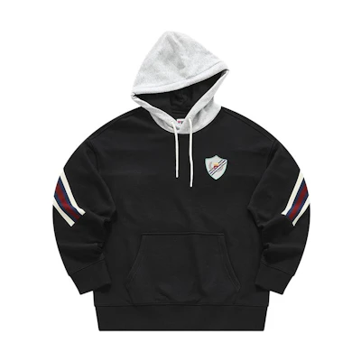 FILA FACETASM Striped Colorblock Hoodie Black - Streetwear Collaboration T11M417204F-BK