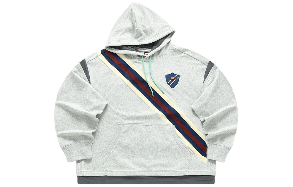 FILA FACETASM Striped Colorblock Hoodie Silver Gray T11M417202F-MG