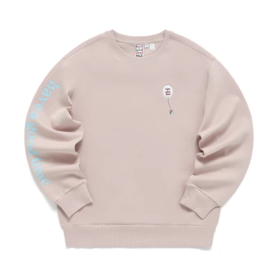 FILA Have A Good Time Collab Pullover Crewneck Sweatshirt Squid Pink Unisex F51U149203F-PK