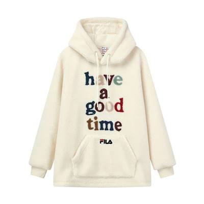 FILA Have A Good Time Fleece-Lined Hoodie White Unisex Casual Wear F11U149208F-IV
