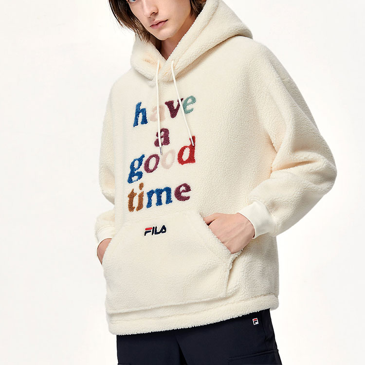 FILA Have A Good Time Fleece-Lined Hoodie White Unisex Casual Wear F11U149208F-IV 圖 6