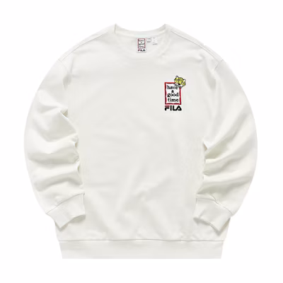 FILA Have A Good Time Lunar New Year Tiger Logo Knit Hoodie Cloud White Unisex F11U219204F-WT
