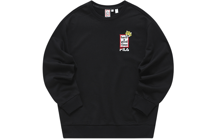 FILA Have a Good Time Tiger Year Logo Knit Pullover Sweatshirt - Black Unisex F11U219204F-BK