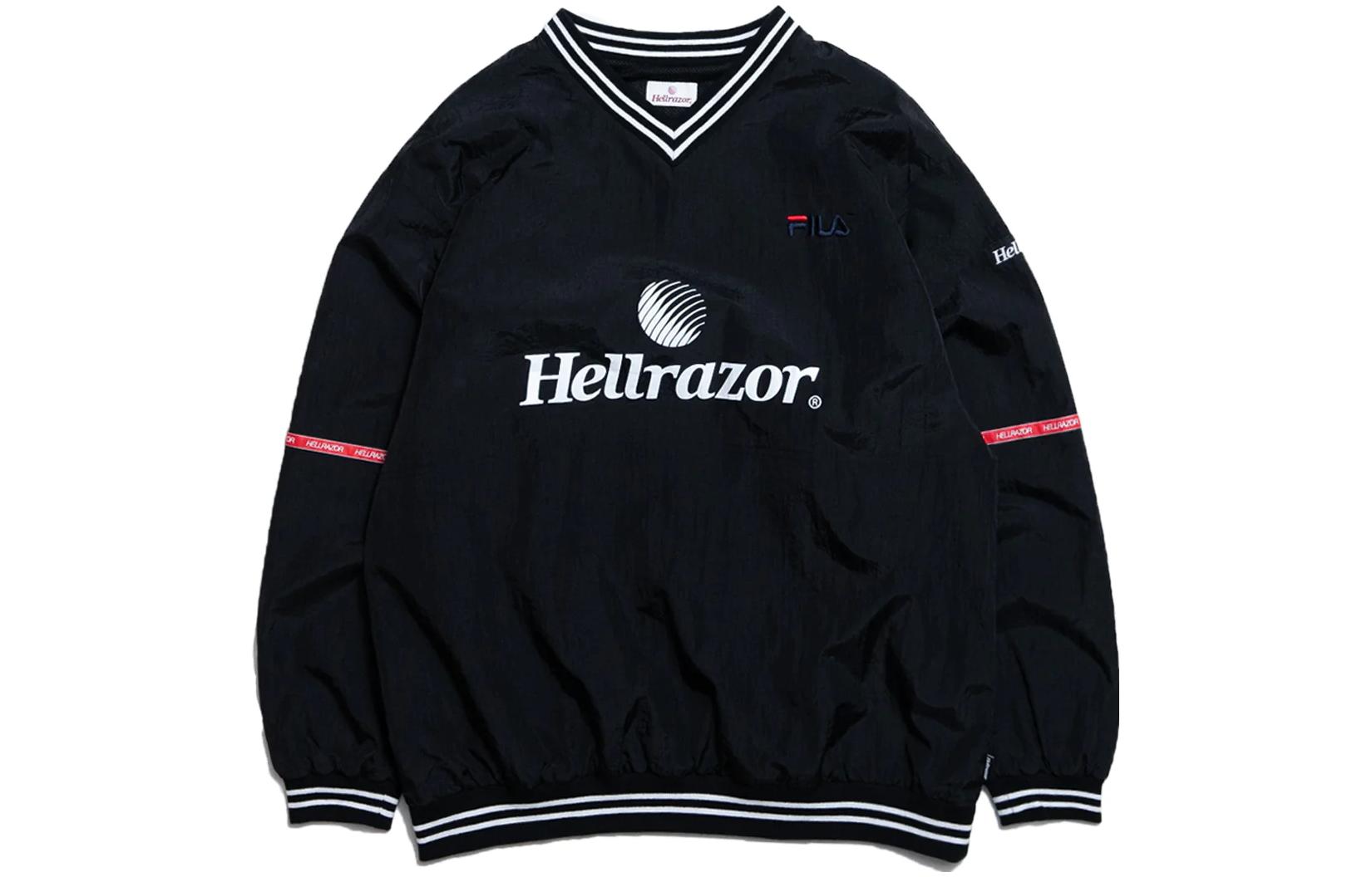 FILA Hellrazor SS23 Black Nylon Pullover Sweatshirt Unisex 7913119744149