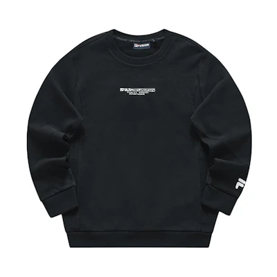 FILA Letter Crewneck Pullover Sweatshirt Black - Fashion Staple T11M411203F-BK