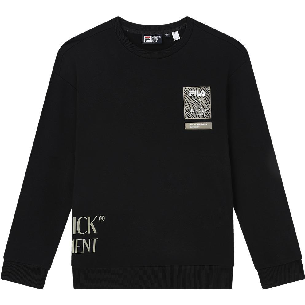 FILA MAGIC STICK Black Pullover Fashion Sweatshirt for Men F11M339205F-BK
