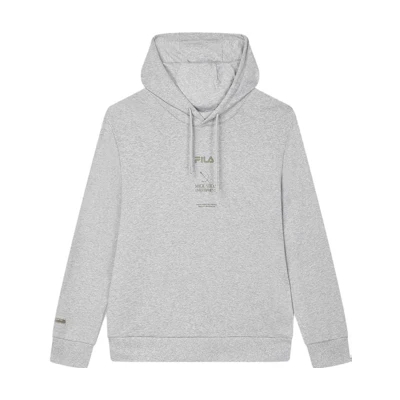 FILA MAGIC STICK Knit Cotton Hoodie Ash Gray F11M339207F-MG